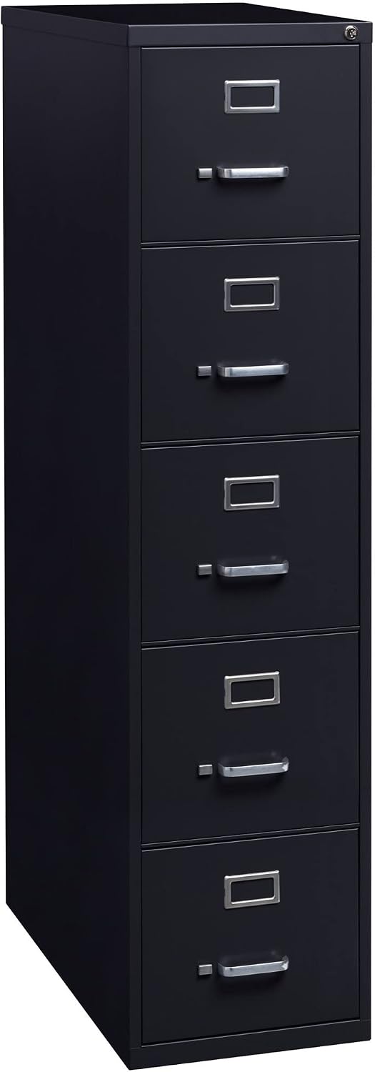 Lorell Commercial Grade Vertical File Cabinet - 5-Drawer, Black Lorell Commercial Grade Vertical File Cabinet - 5-Drawer, Black - Image 1